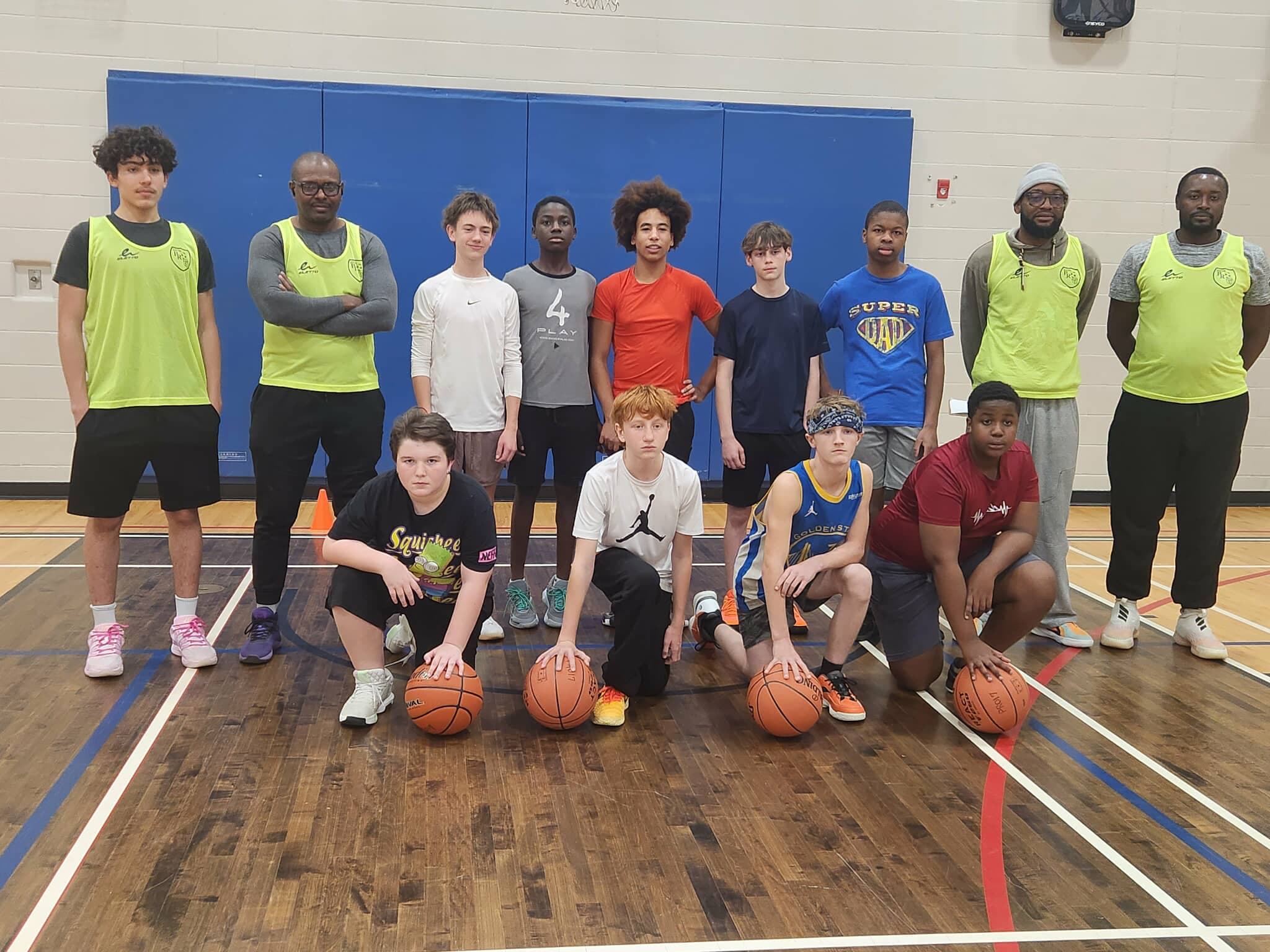 Full teen basketball team