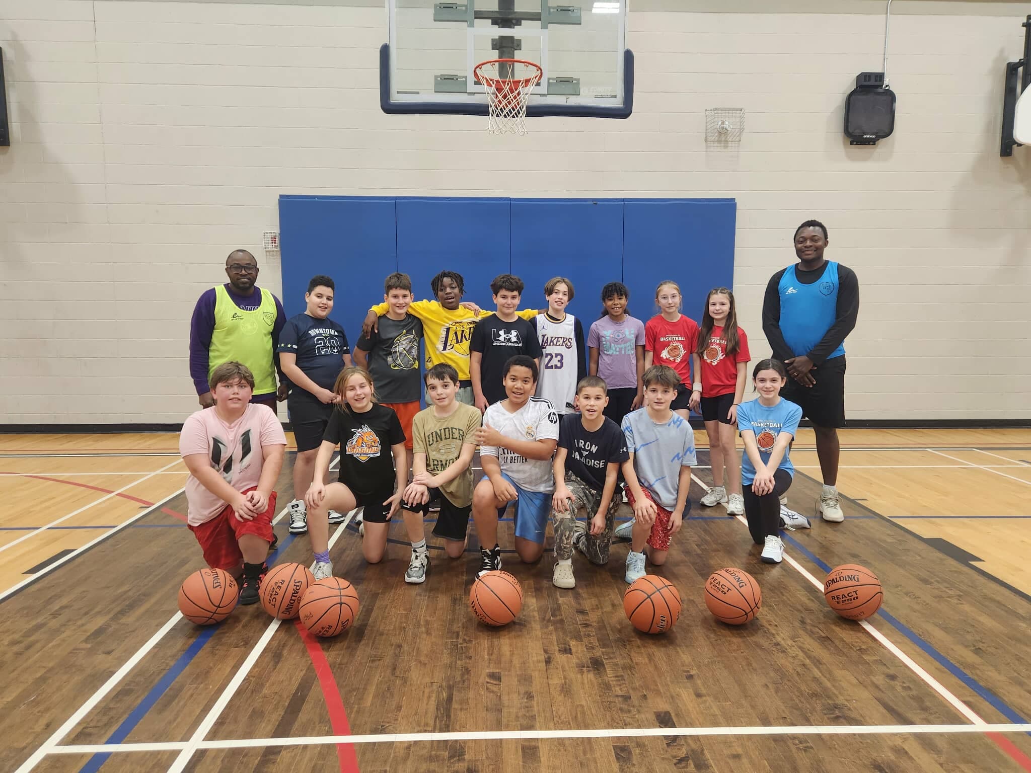 Kids basketball group