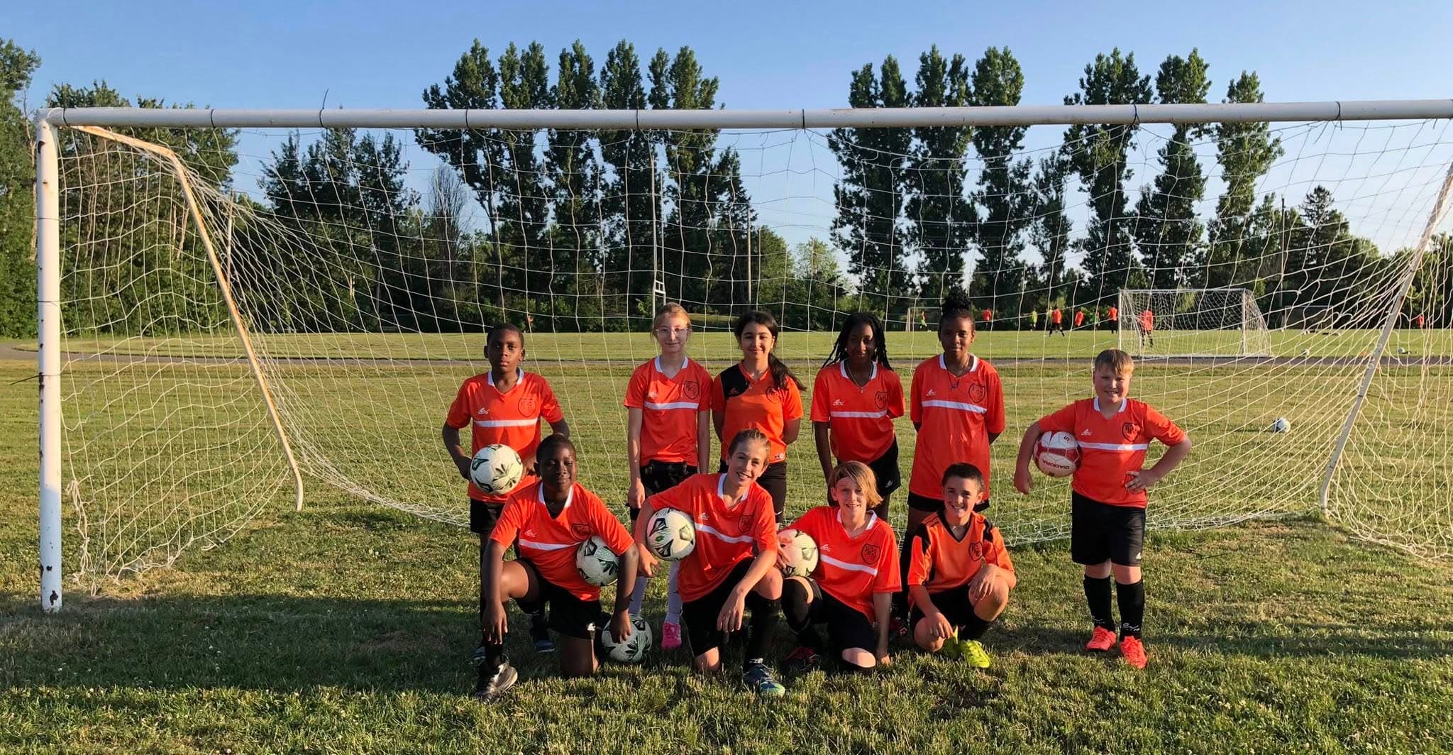 Large soccer team photo