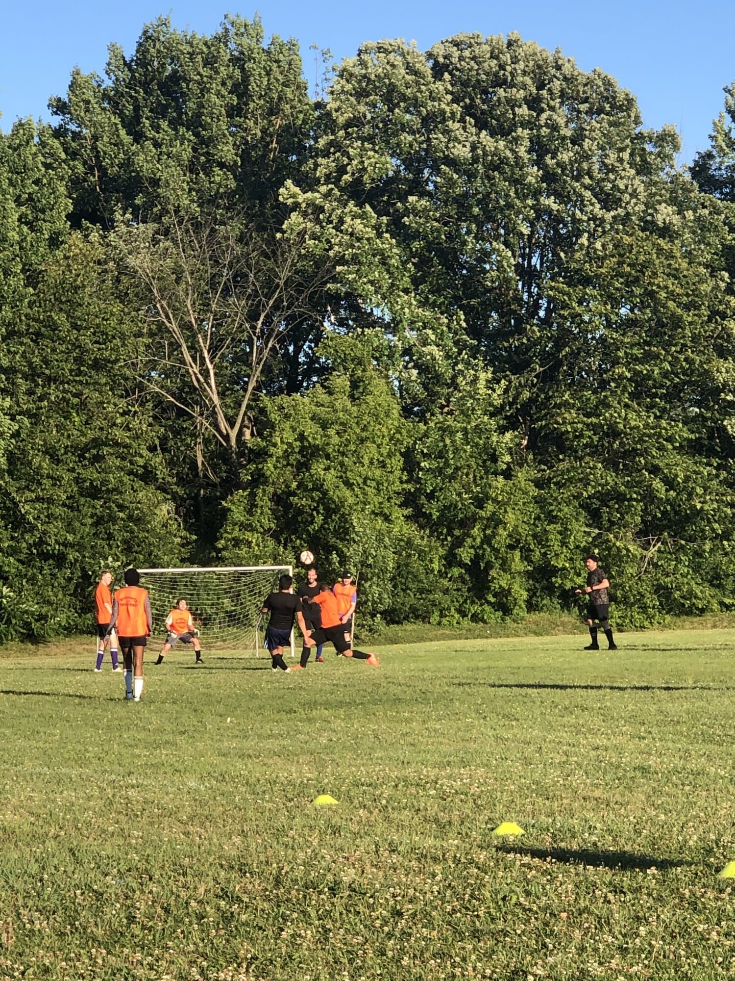 Soccer kids outdoor practice